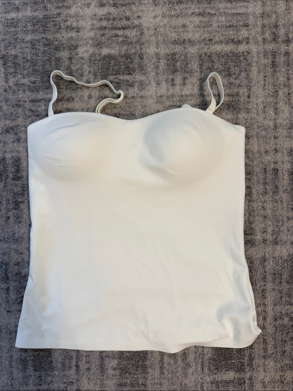 Seamless White Strapless Bustier Cami with Removable Straps